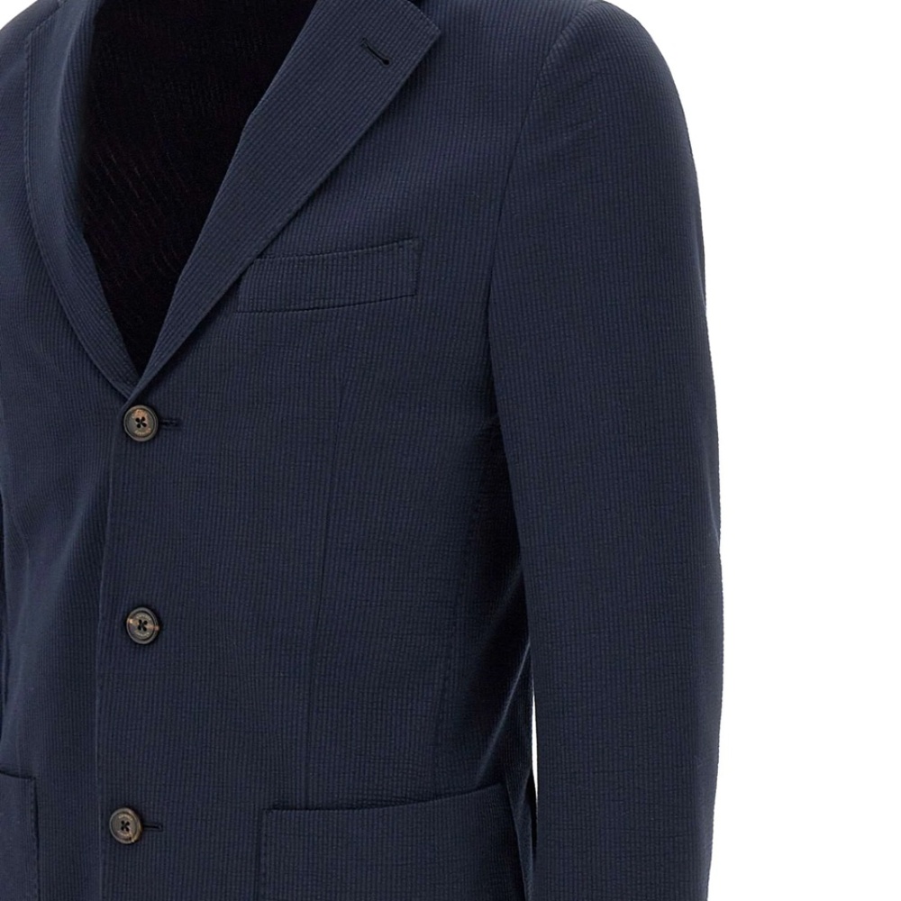 Eleventy Men’s Single Breasted Blazer, Navy, EUR 56 (US 46) Stretch MSRP $675